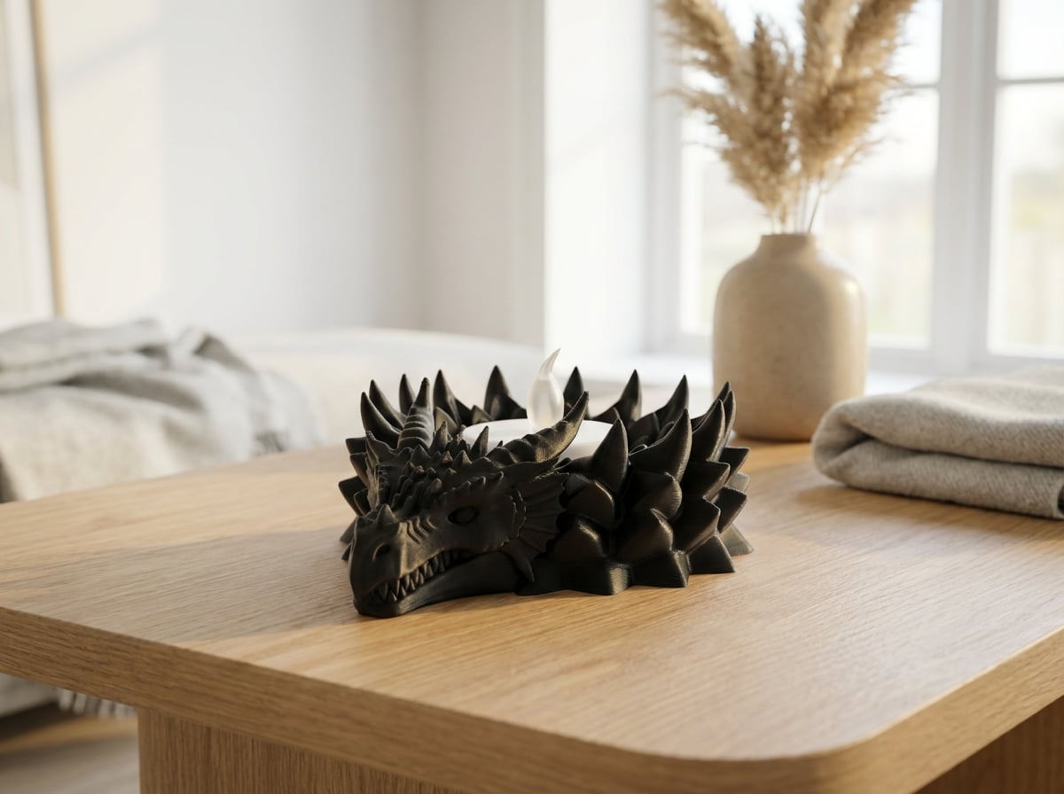 Dragon LED Tealight Candle Holder 3d model