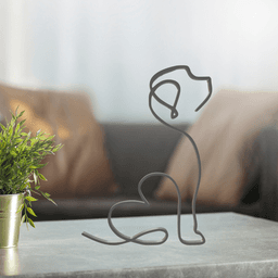 Dog Line Art, Modern, Minimalist 3d model