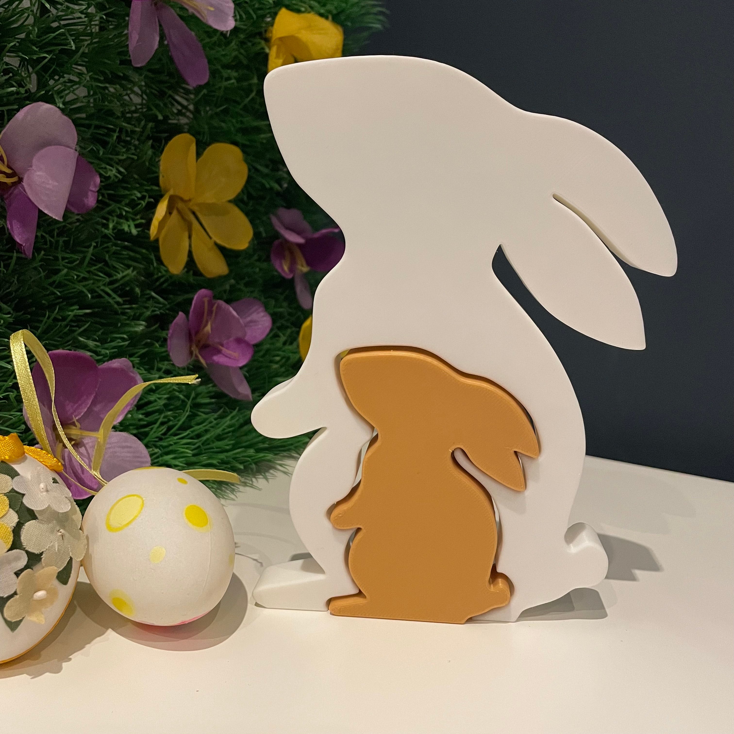 Easter Bunny Duo 3d model