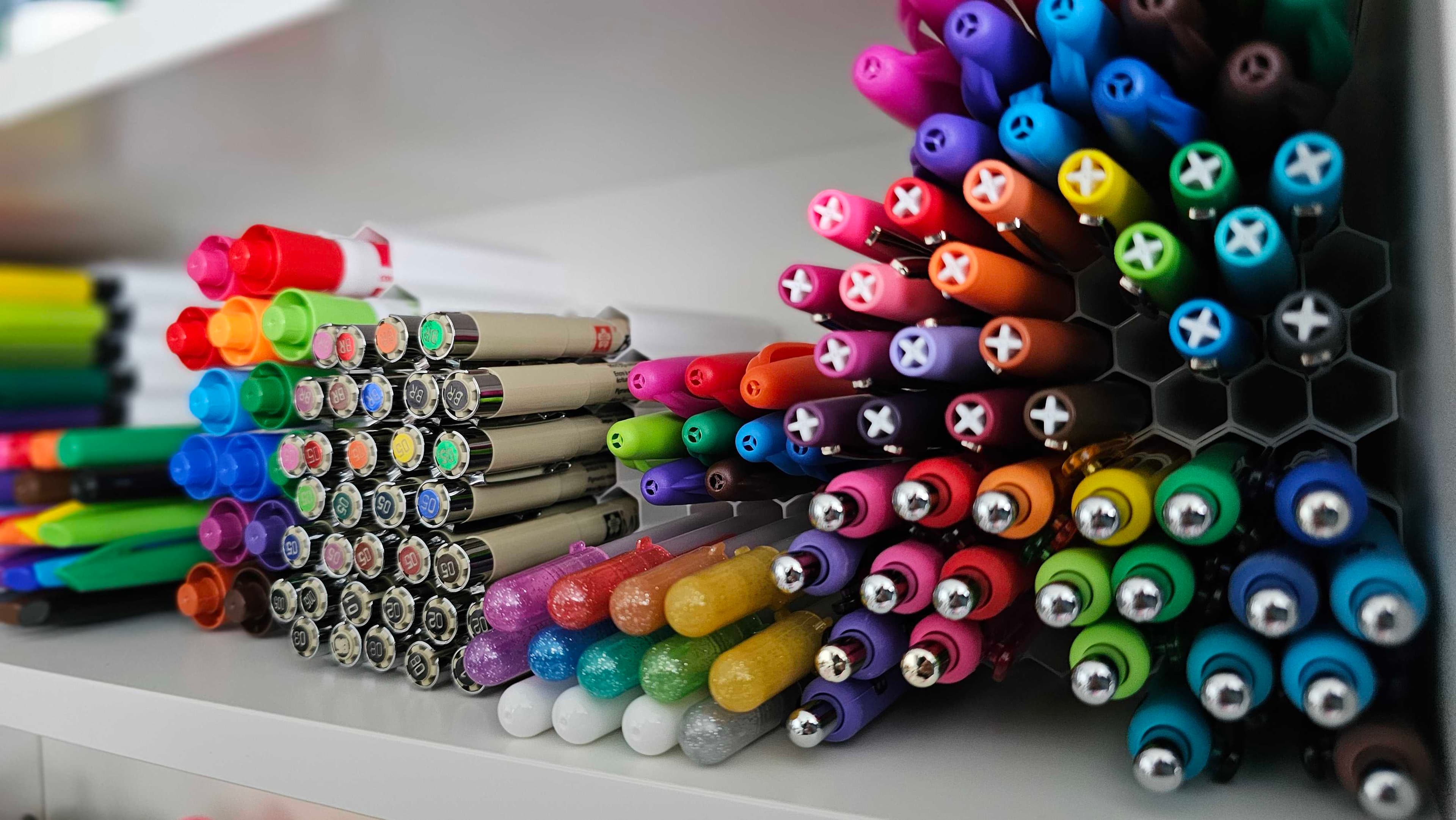 Marker & Pen Organizer - Stackable Modular Storage 3d model
