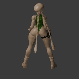Sexy Toon Fighter Girl 3d model