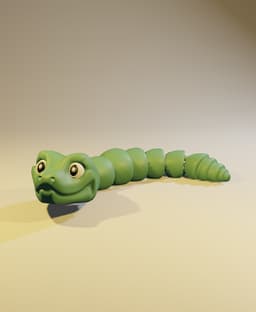 Slick - Articulated Snake Snap-Flex Fidget (Tight Joints) 3d model