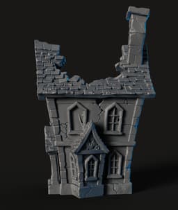 Haunted Manor STL | Gothic Decor 3D Print | HighDetail 3d model