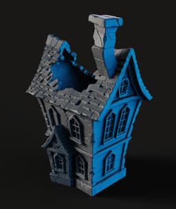Haunted Manor STL | Gothic Decor 3D Print | HighDetail 3d model