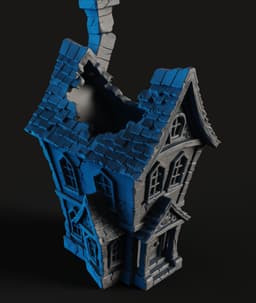 Haunted Manor STL | Gothic Decor 3D Print | HighDetail 3d model