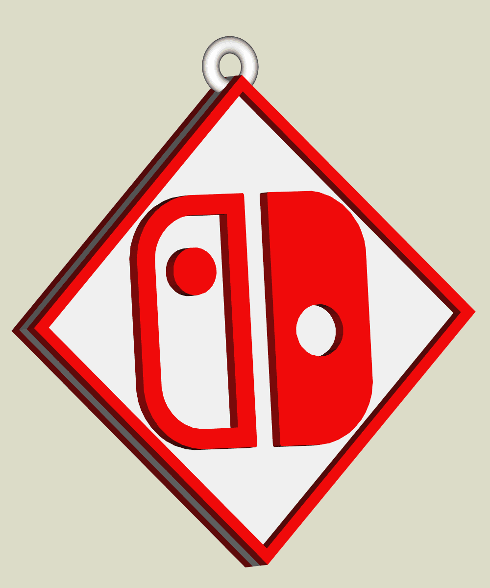 Nintendo Switch earring, key chain, dogtag, jewlery 3d model