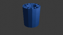 Wheel of Brushes Divided Cylinder 3d model