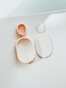 Scalloped Oval Set - Basic 3d model