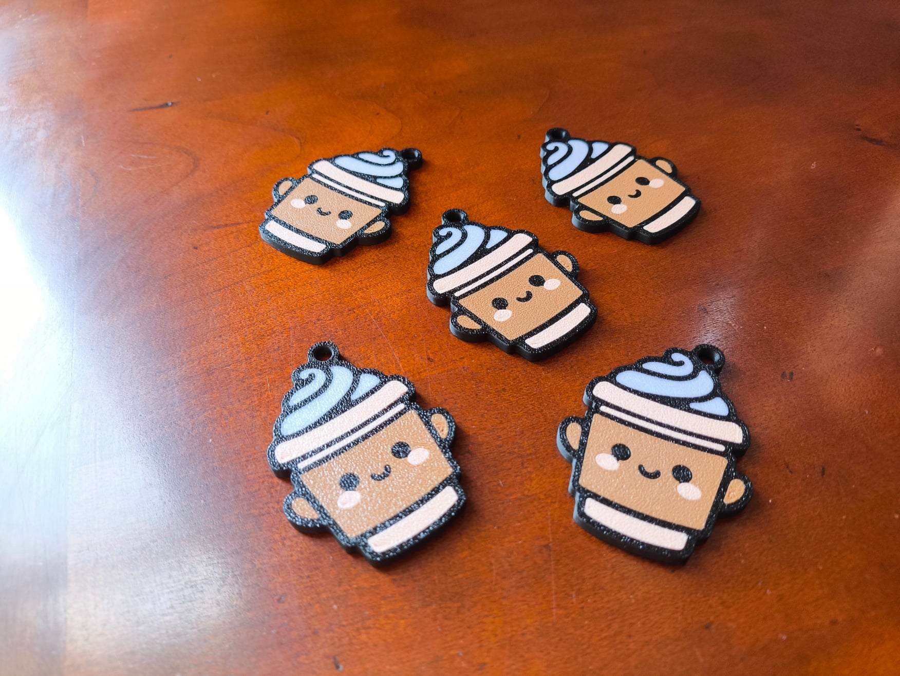 Cute Coffee Cup Keychain 3d model