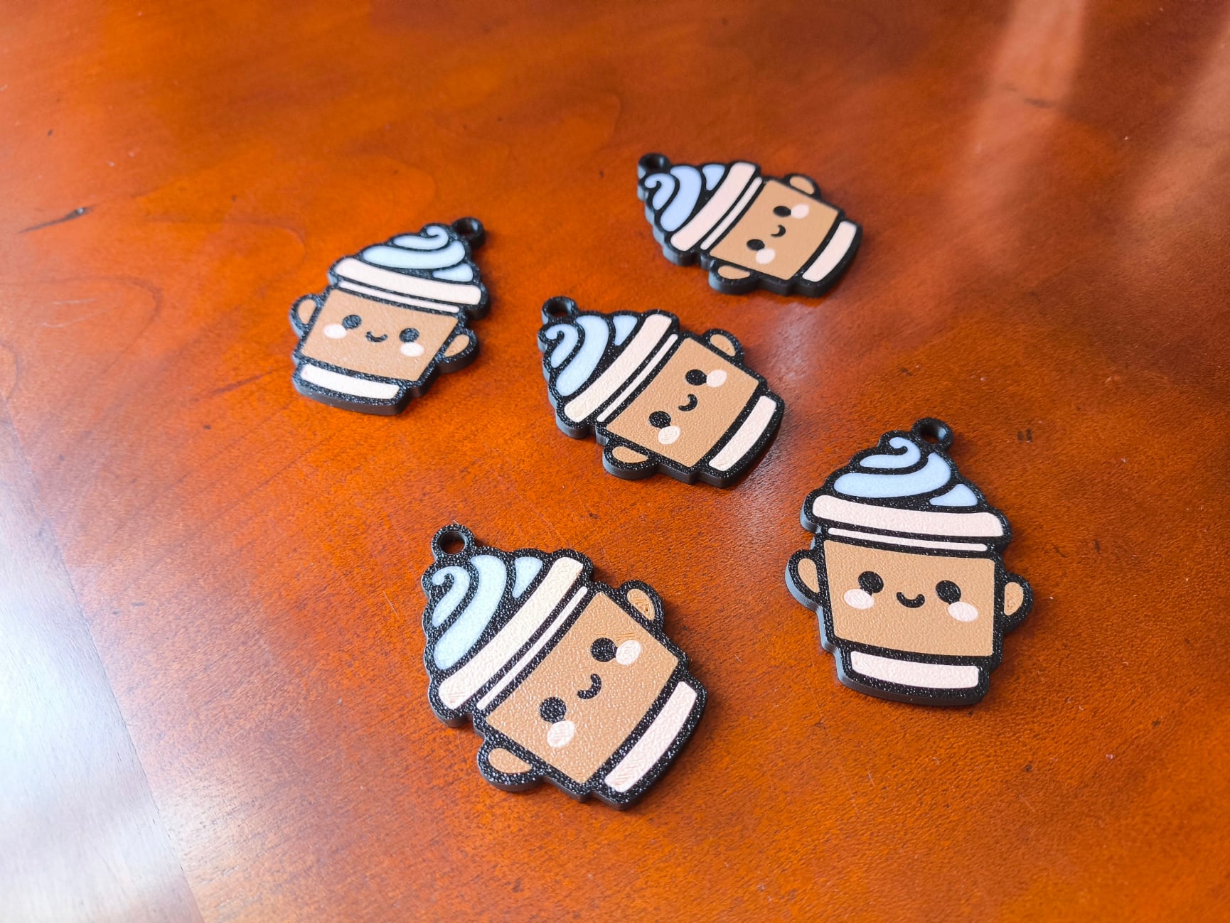 Cute Coffee Cup Keychain 3d model