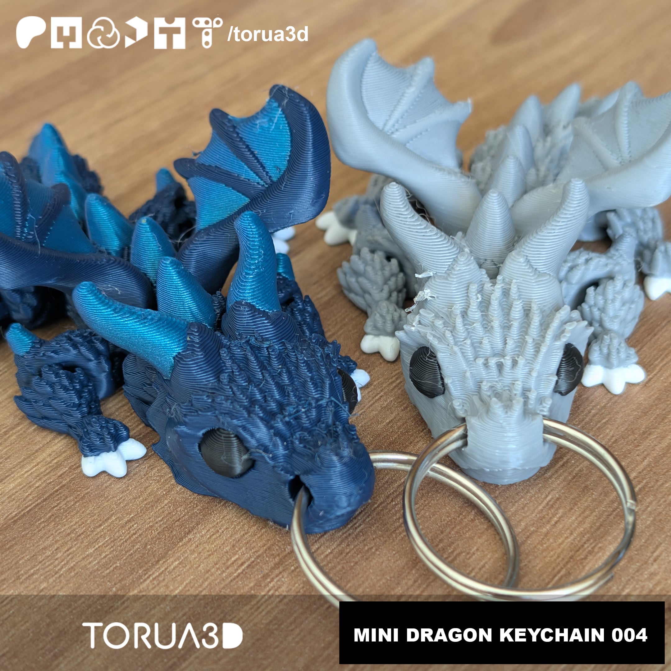 Mini dragon keychain 004 3d model