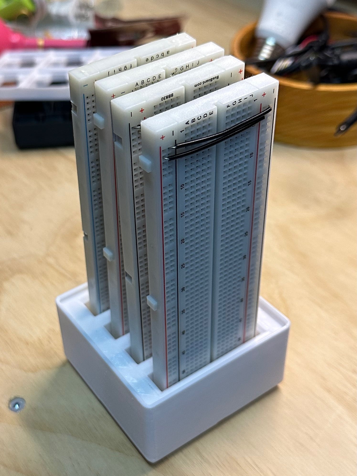 Gridfinity Vertical Breadboard Holder 3d model