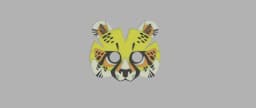 Multicolor Cheetah Mask 3d model