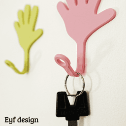 Sticky Hand Wall Hook 3d model