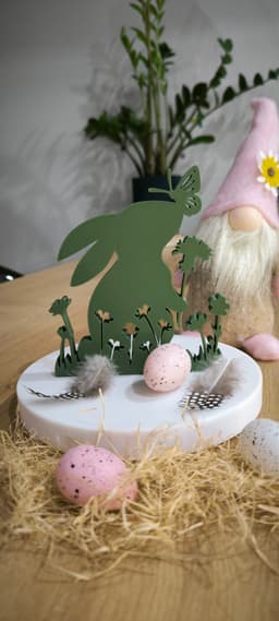 Spring Easter Bunny with Butterfly 3d model