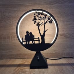 Ring LED Lamp - Set 3 - 10 interchangeable faces 3d model