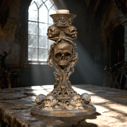Gothic Skull Candle Holder 3d model
