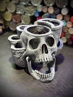 Skull garden planter 3d model