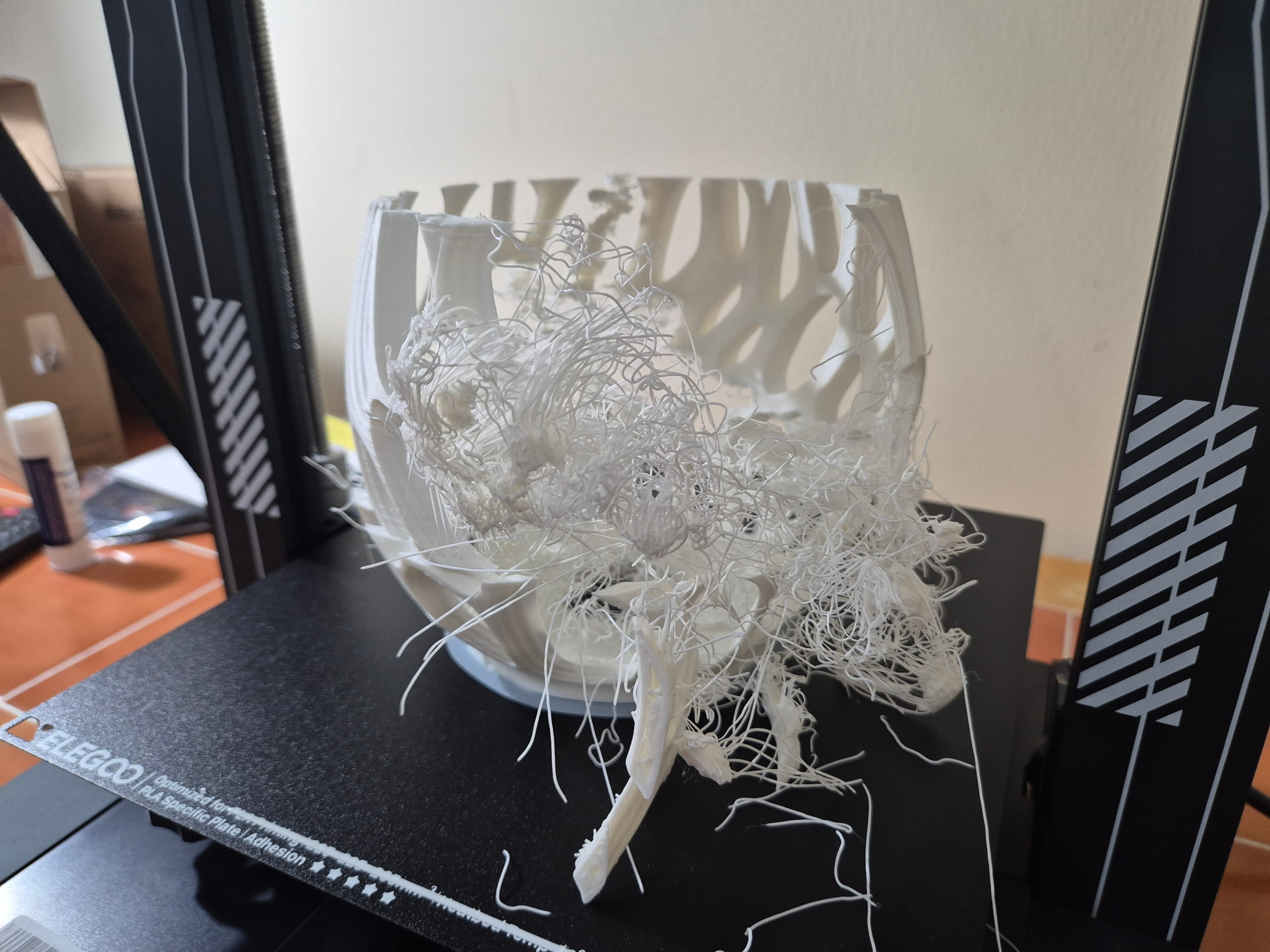 I tried printing model 2 times , one with support and other without , by ELEGOO Neptune 4 pro, and I have faced same issue as photo, note that I resized model and I used only 80% from original model and used PLA filament.
Can you tell me reason and recommend how can solve issue?