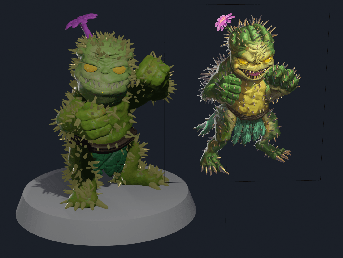 Cactus Leshy - Pathfinder Creature 3d model
