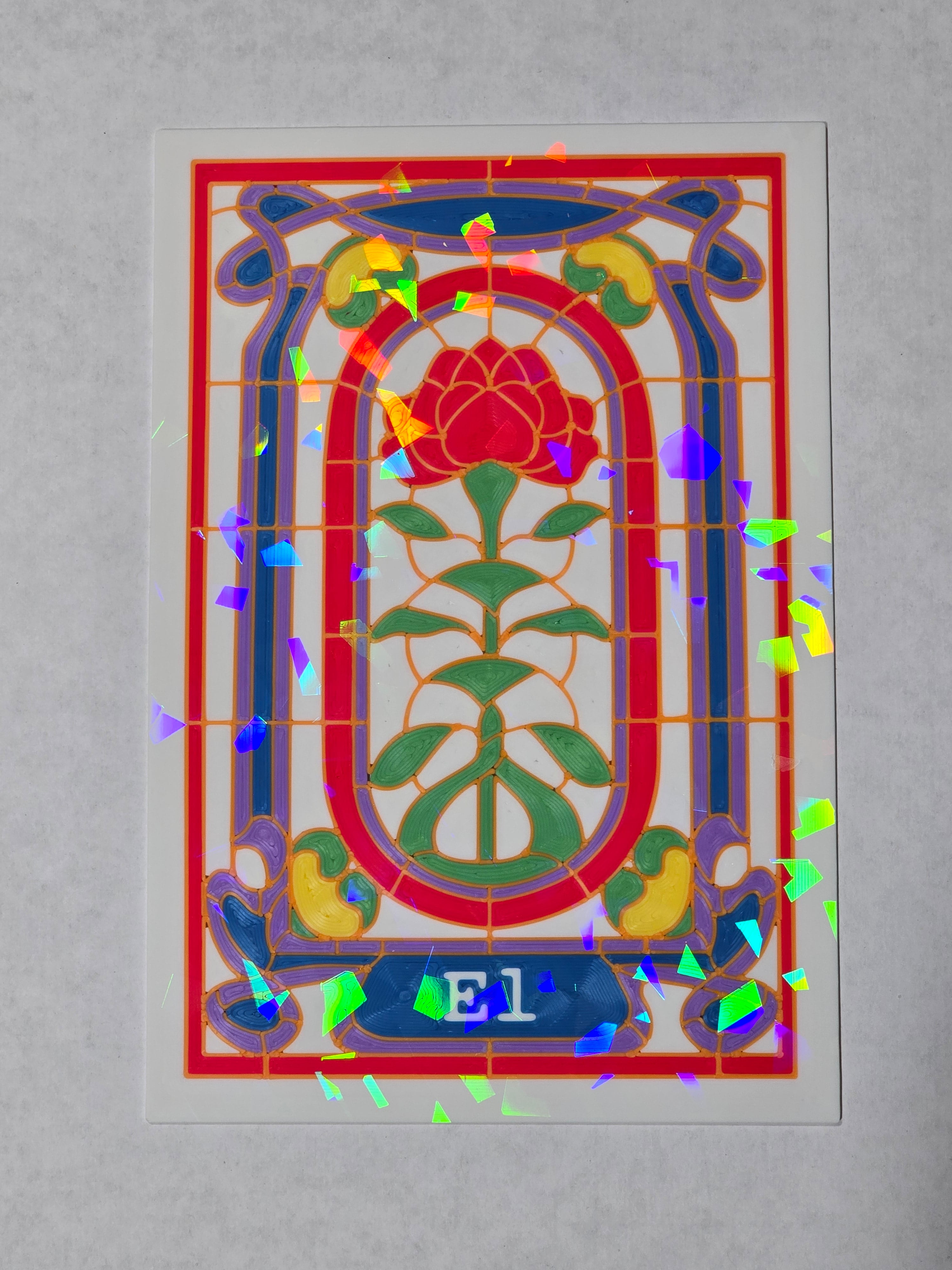 Stranger Things inspired stained glass 3d model