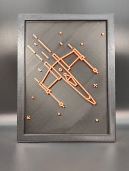 Star Wars Neon Line Art - X-Wing 3d model