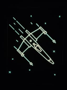 Star Wars Neon Line Art - X-Wing 3d model
