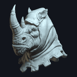 Rhinheart v1 Action Figure Head 3d model