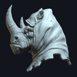Rhinheart v1 Action Figure Head 3d model