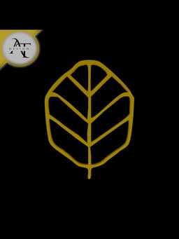 Simple Leaf Symbol - 2D Art 3d model