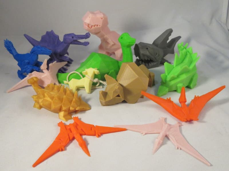 Low Poly Dinosaurs Set 1/4 3d model