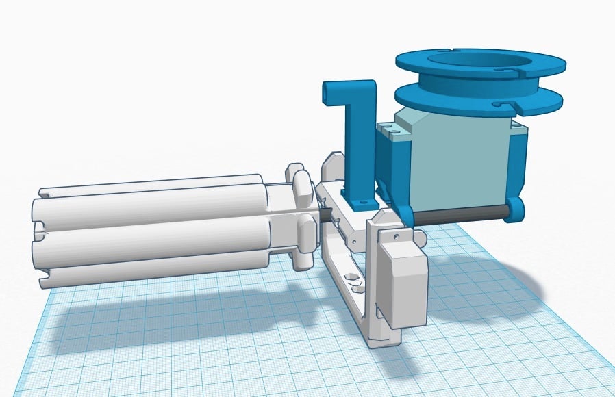 Rubber Gun for FPV-Rover 3d model
