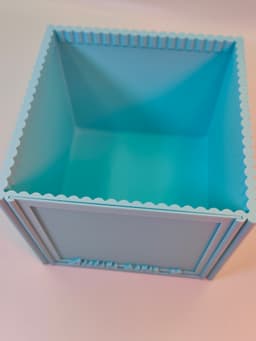 Square Ribbed Planter and Photo Holder 3d model