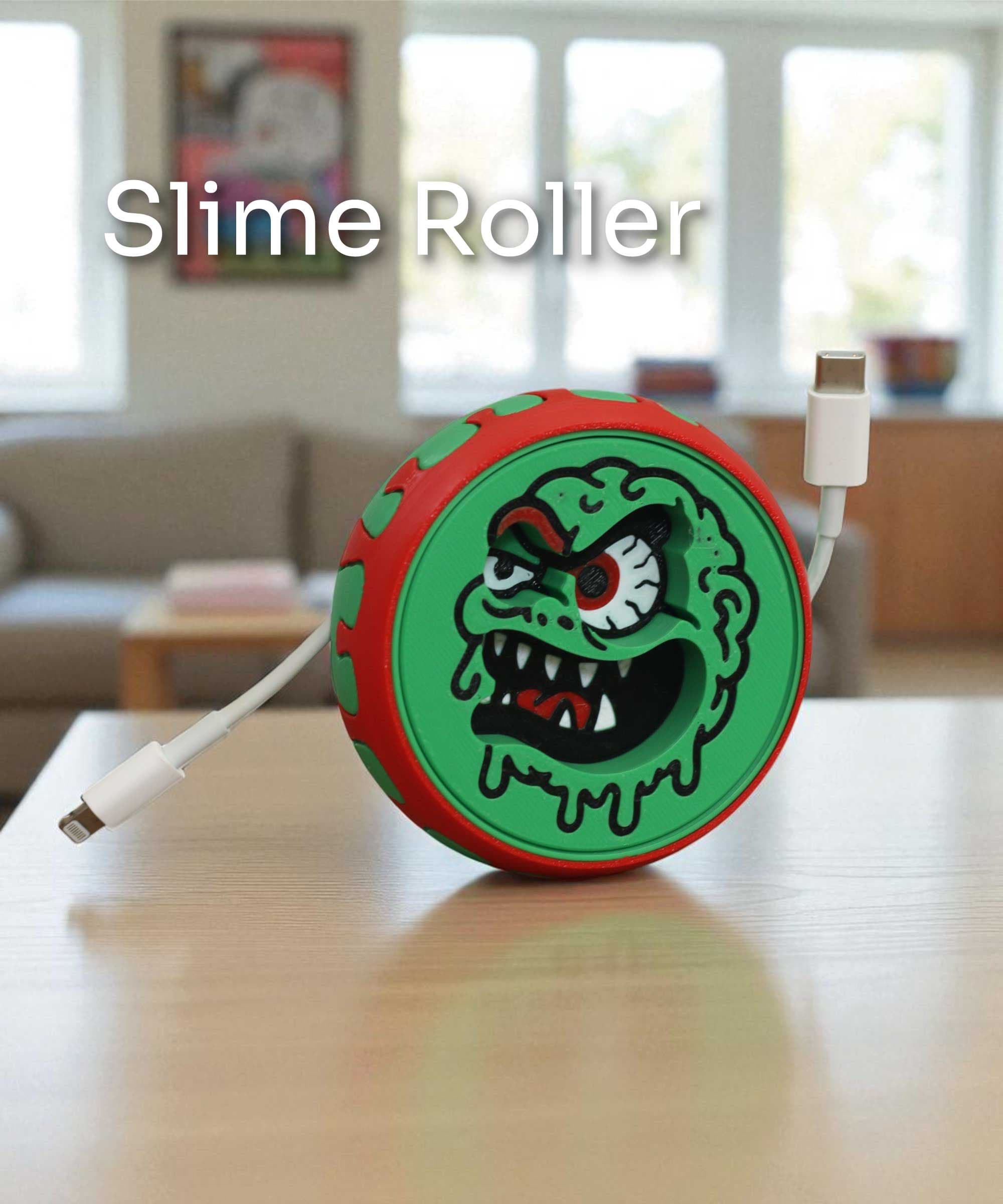 SlimeRoller - Cable Roller, print-in-place 3d model