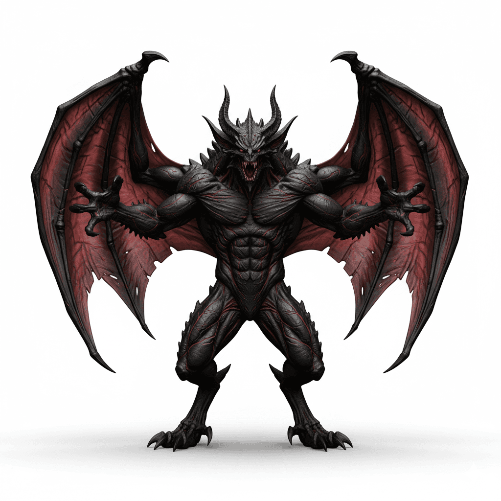Fantasy Creature : Hell Bat Creature Dark Monster 3d model