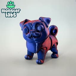 Flexi Pug Toy & Keychain 3d model