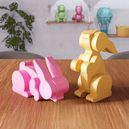 Easter Bunny Figurine 3d model