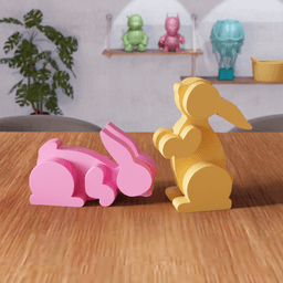 Easter Bunny Figurine 3d model