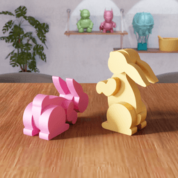 Easter Bunny Figurine 3d model