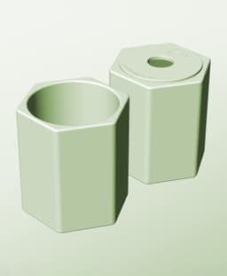 CH128-170-PStacking pierced module bin for modern home decor 3d model