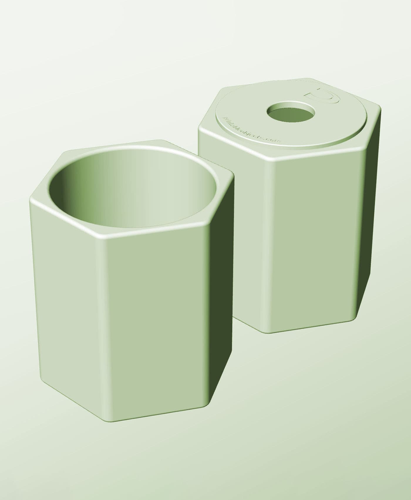 CH128-170-PStacking pierced module bin for modern home decor 3d model