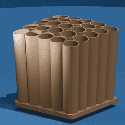 25 Tube Brush Holder 3d model