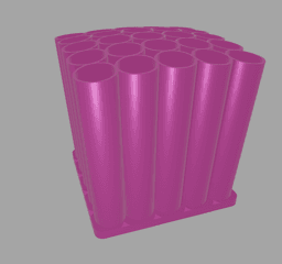 25 Tube Brush Holder 3d model