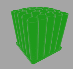 25 Tube Brush Holder 3d model