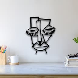 Abstract Face Wall Art 3d model