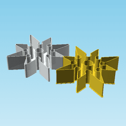 Shuriken 0078, nestable box (v2) 3d model