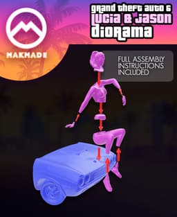 GTA 6 LUCIA & JASON DIORAMA 3d model