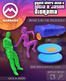 GTA 6 LUCIA & JASON DIORAMA 3d model