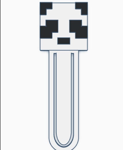 panda bookmark.stl 3d model