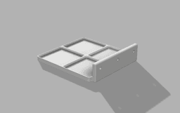 Gridfinity 2x2 Wallmount Baseplate 3d model